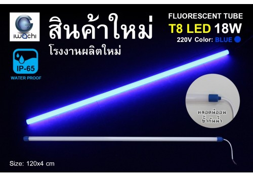หลอดนีออนสี ขั้วกันน้ำ รุ่นใหม่ IWC-LED-GE-8318-N-BLUE